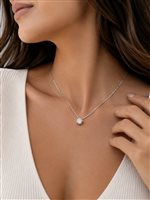 Collana Vidali Gioielli Donna in Oro bianco Zircone COOR-32-34 - COOR-32-34